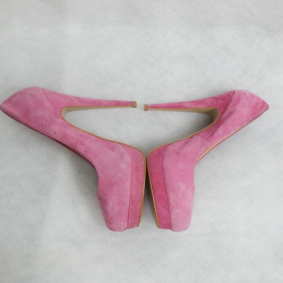 ALDO Womens Faux Pink Suede Pumps Size 38 - Picture 3 of 8